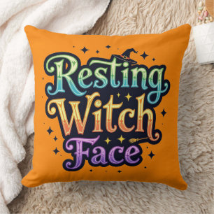 Resting Witch Face Cushion