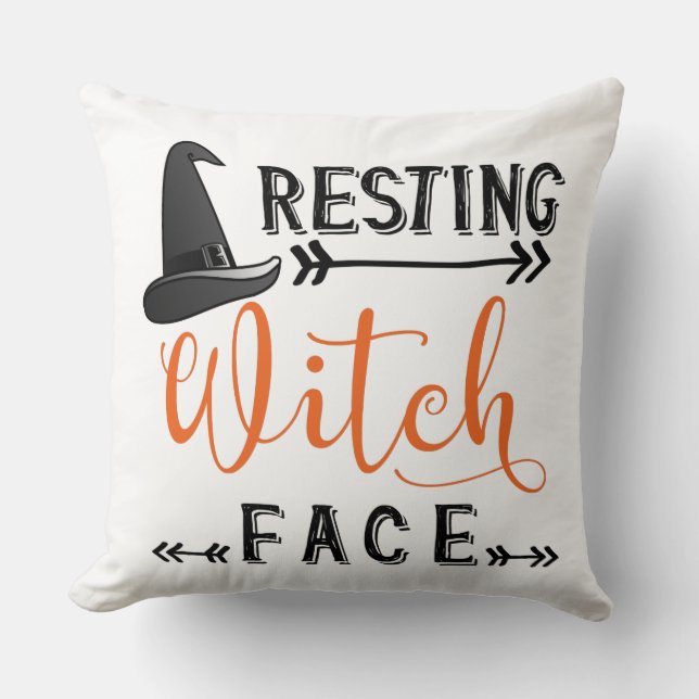 resting witch face cushion (Front)