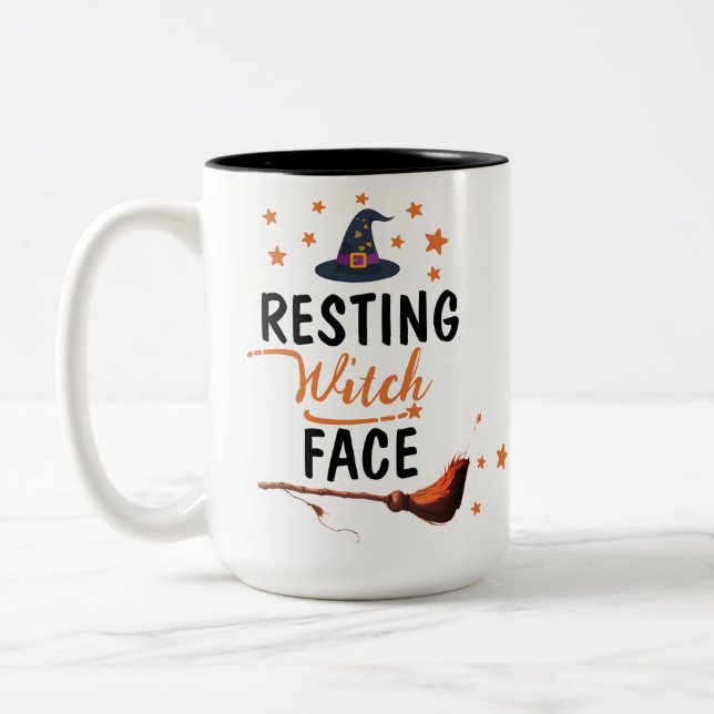Resting Witch Face Custom Photo Mug (Left)