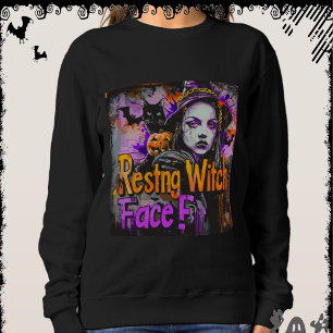 Resting Witch Face   ExDesigner   Halloween Sweatshirt