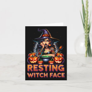 Resting Witch Face Funny Sarcastic Halloween Rude  Card
