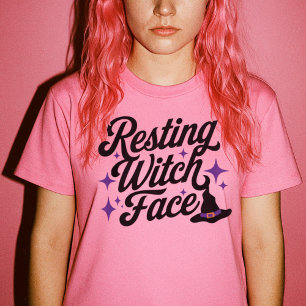 Resting Witch Face Funny Sarcastic Retro Type T-Shirt