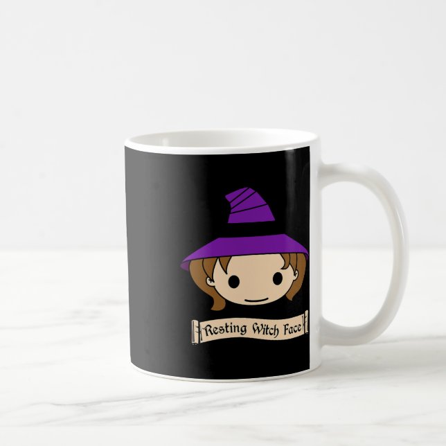 Resting Witch Face Halloween Costume  Coffee Mug (Right)