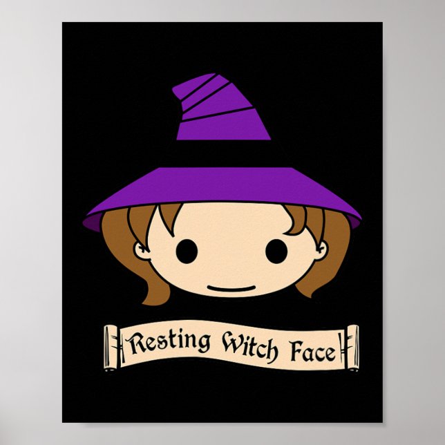 Resting Witch Face Halloween Costume  Poster (Front)