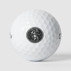 Resting Witch Face Halloween Golf Tournaments Balls