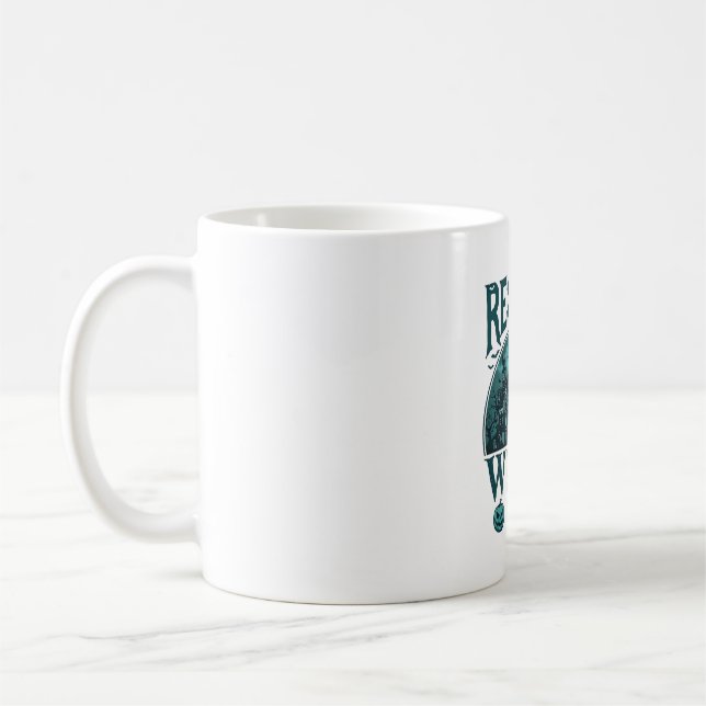 Resting Witch Face Halloween Haunted House Cauldro Coffee Mug (Left)