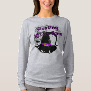 Resting Witch Face - Halloween Spider Web T-Shirt