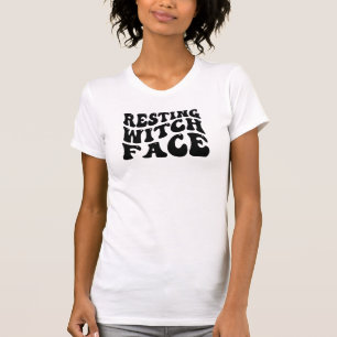 Resting Witch Face-Halloween-Spooky-Scary-Funny T-Shirt