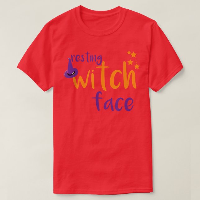 Resting Witch Face Halloween  T-Shirt (Design Front)