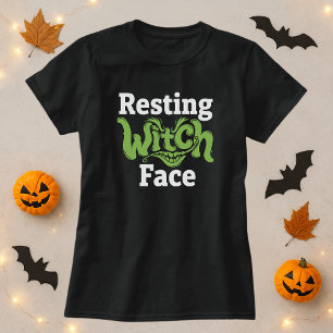 Resting Witch Face Halloween T-Shirt