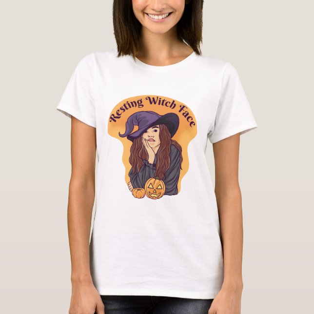Resting Witch Face - Halloween T-Shirt (Front)
