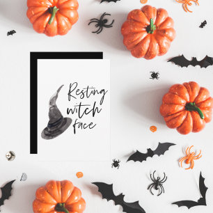 Resting Witch Face   Happy Halloween   Fun Quote   Holiday Card