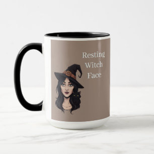 Resting Witch Face Mug Halloween Coffee Cup