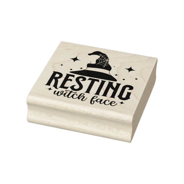 Resting Witch Face Rubber Stamp (Stamp)