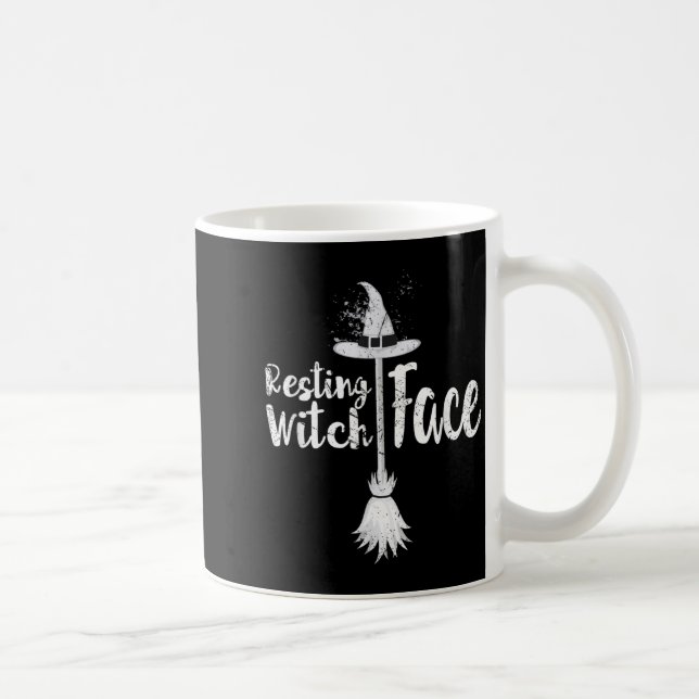 Resting Witch Face Shirt _ Original Halloween Coffee Mug (Right)