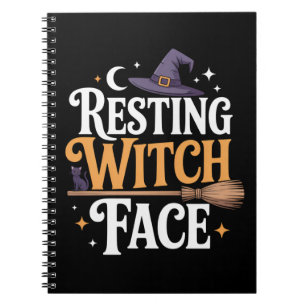 Resting Witch Face - stylish and spooky Halloween Notebook