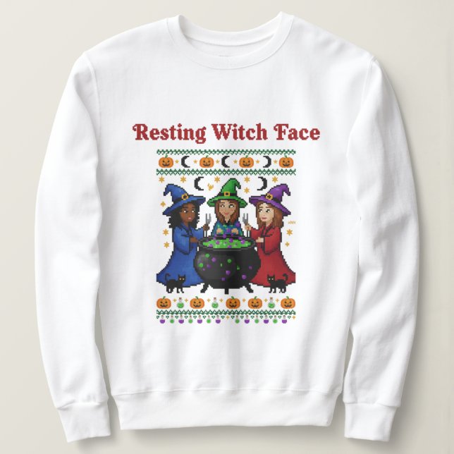 Resting Witch Face Sweatshirt (Design Front)