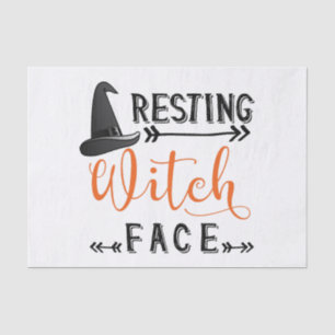 resting witch face tissue paper