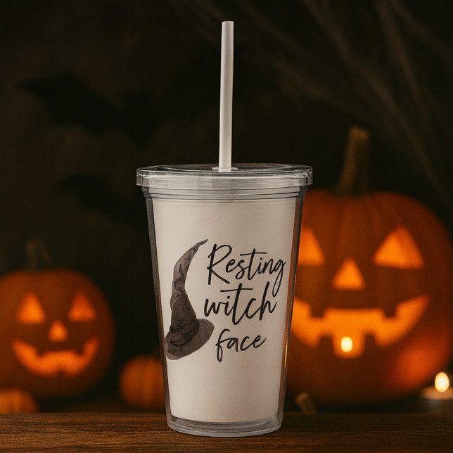 Resting Witch Face Tumbler | Funny Halloween Quote (Creator Uploaded)