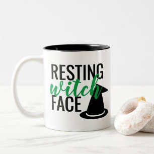 Resting Witch Face Two-Tone Coffee Mug