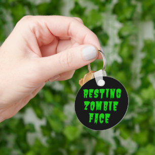 Resting Zombie Face - Funny Halloween 2022      Key Ring