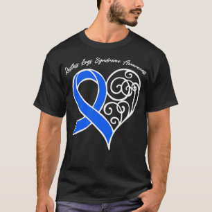 Restless Legs Syndrome Awareness Heart Ribbon Gift T-Shirt