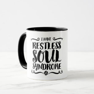 Restless Soul Syndrome Typography Hippie Mug