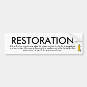 RESTORATION Bumper Sticker