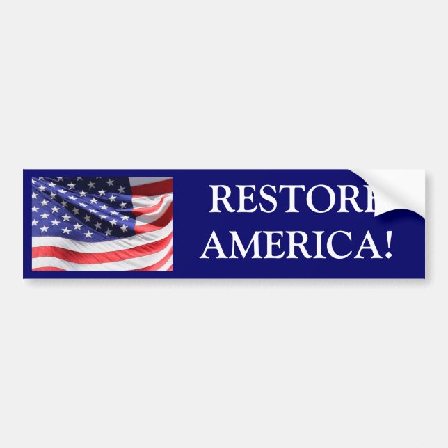 RESTORE AMERICA! Bumper Sticker (Front)