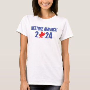 Restore America Women's short sleeve white T-shirt