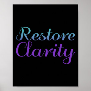 Restore Clarity Suicide Prevention Depression Awar Poster