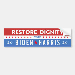 RESTORE DIGNITY Vote FOR JOE BIDEN 2020 PRESIDENT Bumper Sticker