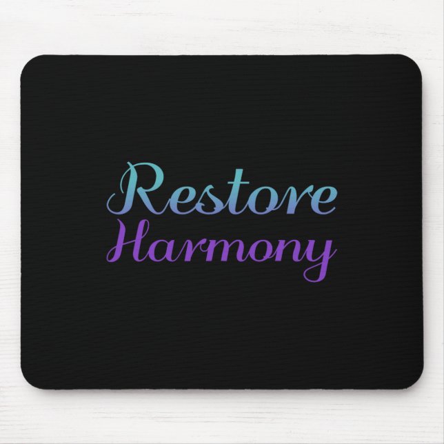 Restore Harmony Suicide Prevention Depression Awar Mouse Pad (Front)