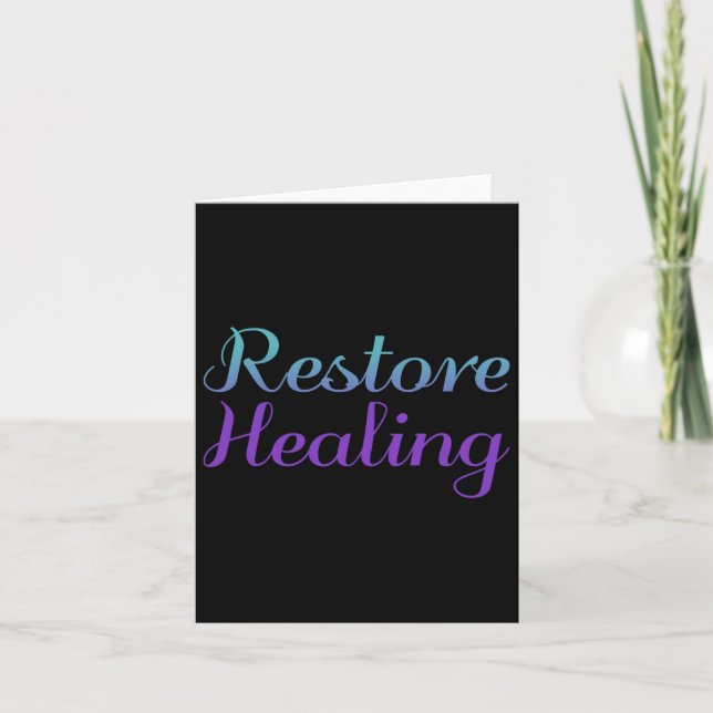 Restore Healing Suicide Prevention Depression Awar Card (Front)