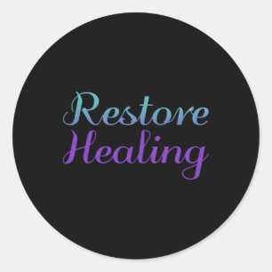 Restore Healing Suicide Prevention Depression Awar Classic Round Sticker