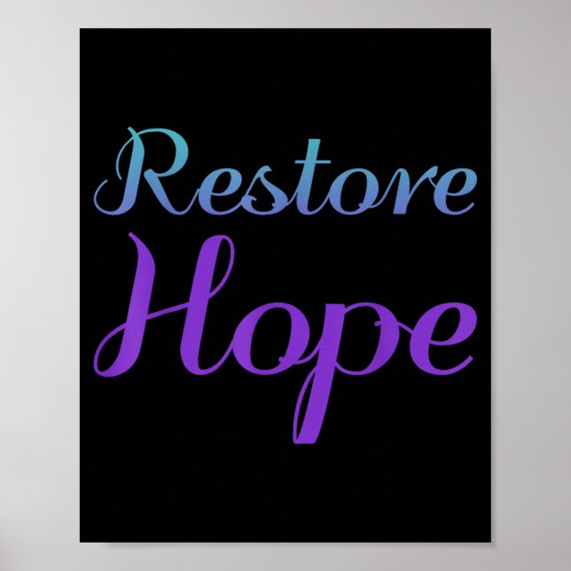 Restore Hope Prevention Awareness Design Poster (Front)