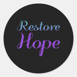 Restore Hope Prevention Classic Round Sticker