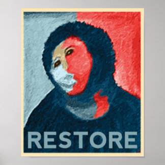 RESTORE - Support Spanish Lady Art Restoration Poster
