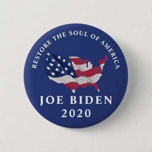 Restore The Soul Of America Joe Biden 2020 6 Cm Round Badge