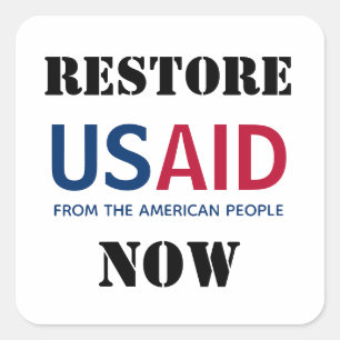 Restore USAID Now Square Sticker