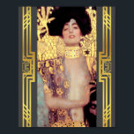 Restored Klimt Judith Holofernes Art Nouveau Deco Poster<br><div class="desc">History's greatest paintings, digitally restored, brightened and recolored for today. Judith and the Head of Holofernes (also known as Judith I) is an oil painting by Gustav Klimt created in 1901, depicting the biblical character of Judith holding the severed head of Holofernes. This beautiful art nouveau painting is one of...</div>