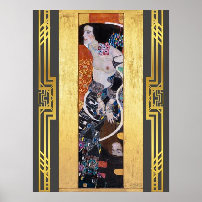 Restored Klimt Judith Salome Art Nouveau Deco Poster (Front)