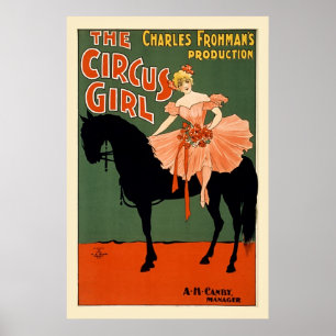 restored The Circus Girl vintage Poster