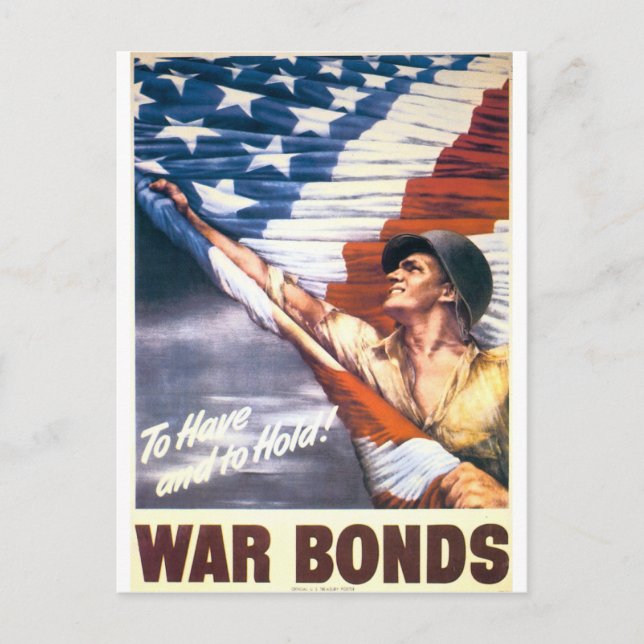 RESTORED "To have and to hold" war bonds WWII Postcard (Front)
