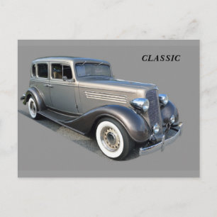 Restored Vintage Car Postcard