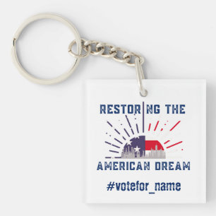Restoring the American Dream Patriotic 24 Election Key Ring