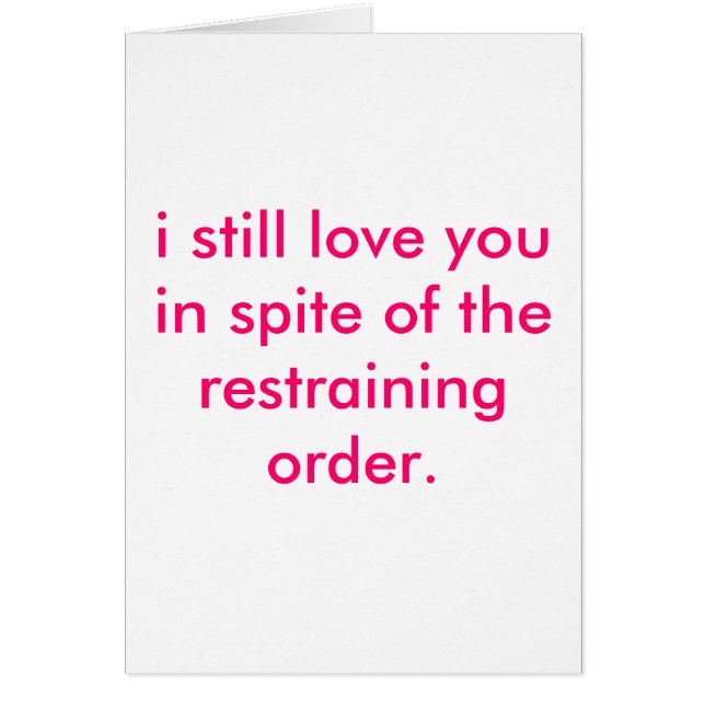 restraining order (Front)