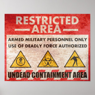 Restricted Area Warning Sign