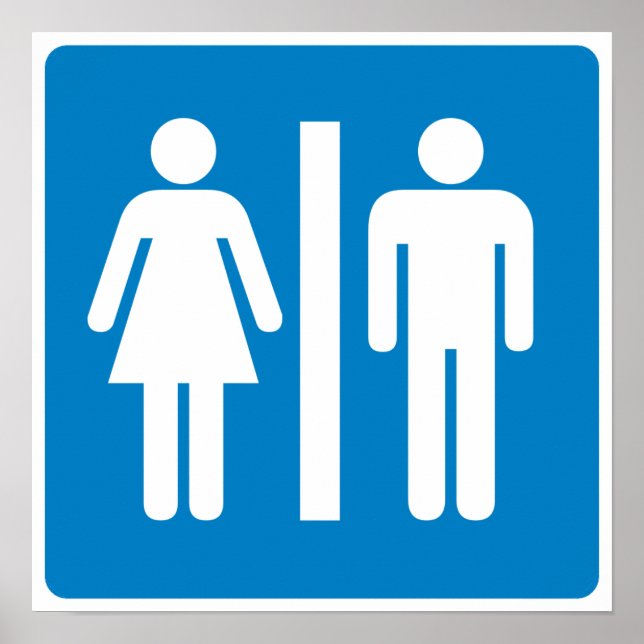 Restroom Facilities Highway Sign (Front)