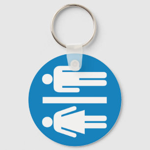 Restroom Facilities Highway Sign Key Ring
